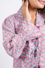 Lotus Bliss Block Printed Short Top