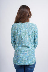 Ocean Mist Printed Short Kurti