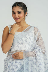White Kota Doria Saree