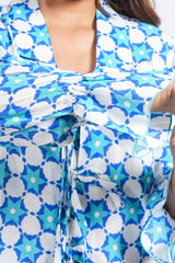 Luna Dot Block Printed Short Top