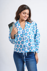 Luna Dot Block Printed Short Top