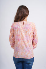 Pink Poppy Block Printed Short Top