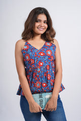 PoppySky Block Printed Cami Top