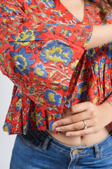 Ruby Flare Printed Short Top