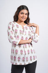 Rose Aura Printed Short Top