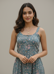 Sage Petal Elegance Dress