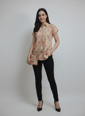 Pink Floral Cotton Top