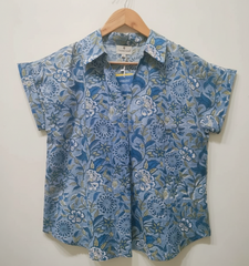 Blue Leaf Cotton top