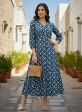 Blue Mirage Cotton Dress