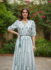Tranquil Flora Cotton Dress