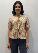 Block Printed Short Top