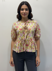 Block Printed Short Top