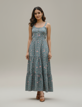 Sage Petal Elegance Dress