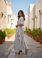 Serene Petals Chanderi Dress