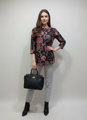 Noir Petal Short Kurti