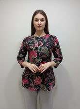 Noir Petal Short Kurti