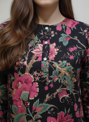 Noir Petal Short Kurti