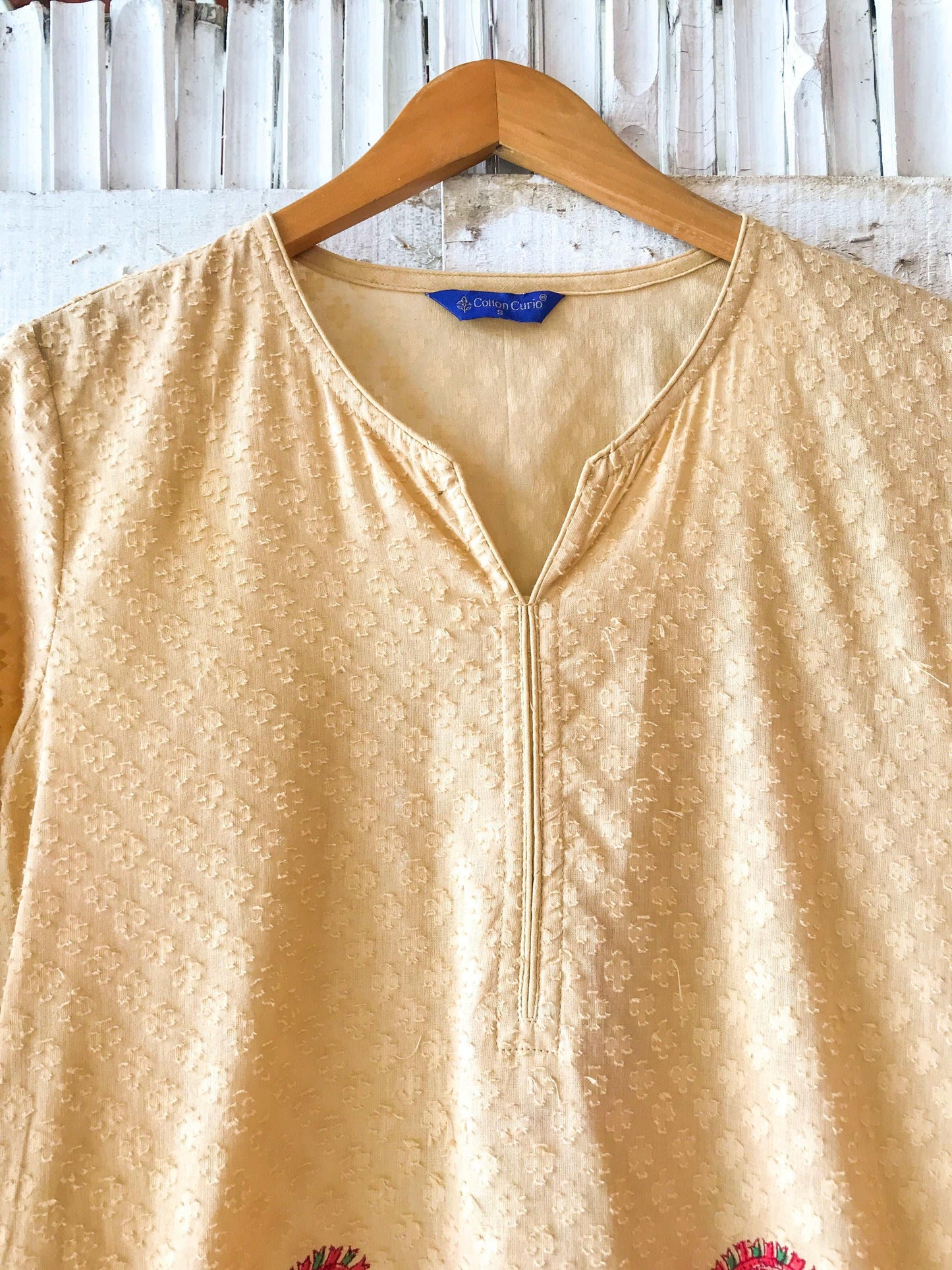 'Sara' Block Printed Dobby Kurta