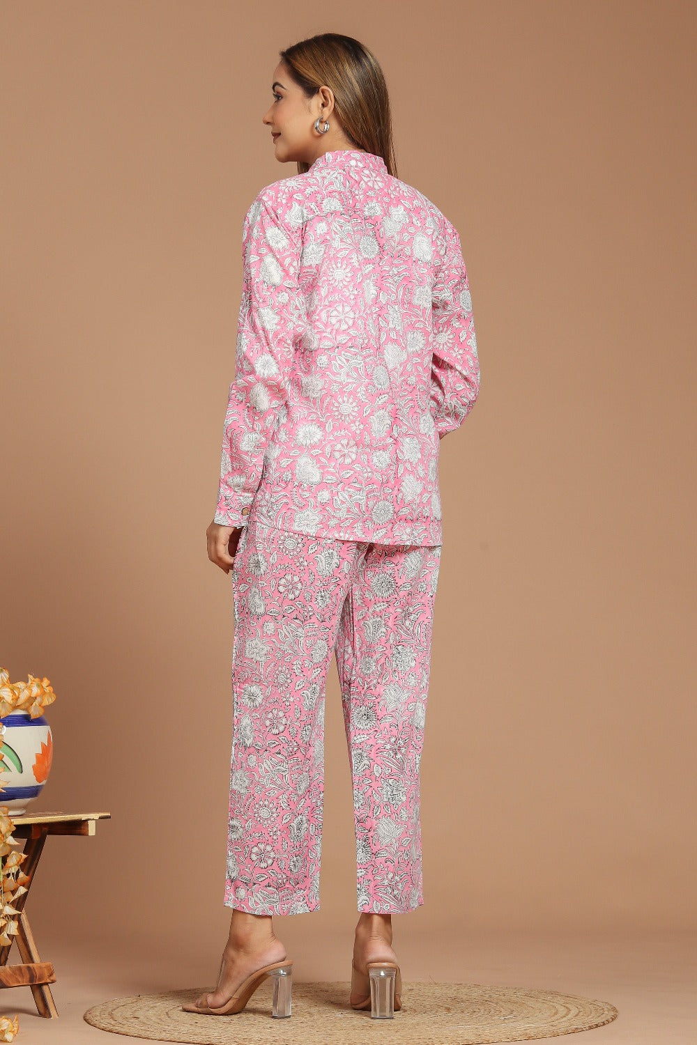 Pink Floral Jaal Printed Co-ord Set