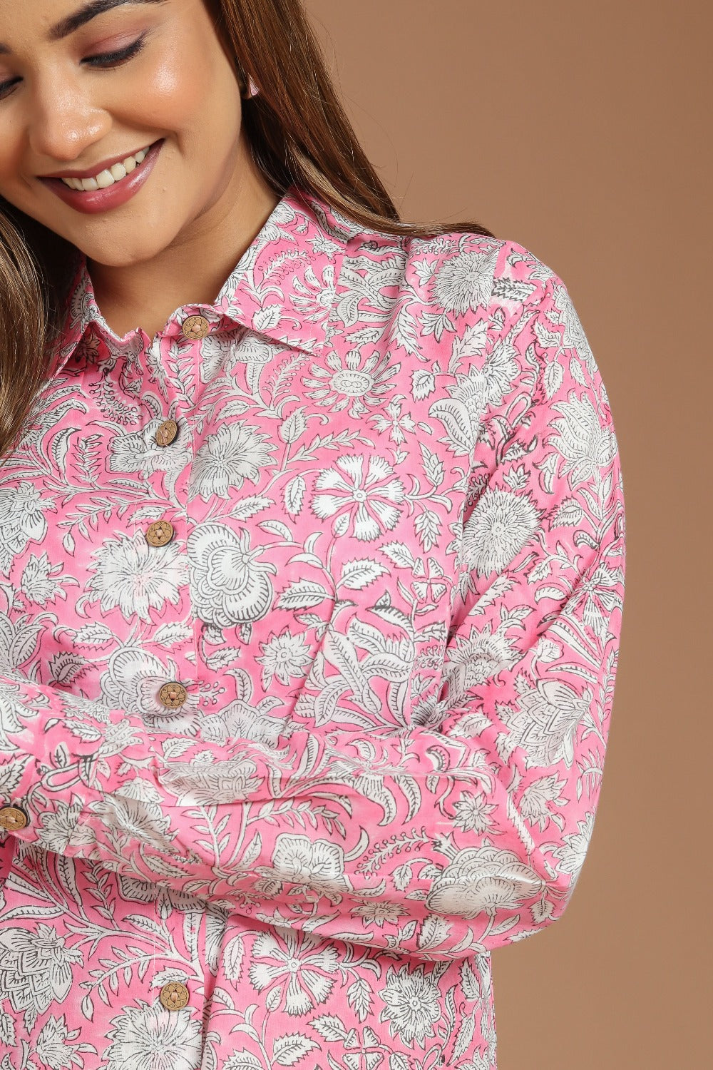 Pink Floral Jaal Printed Co-ord Set