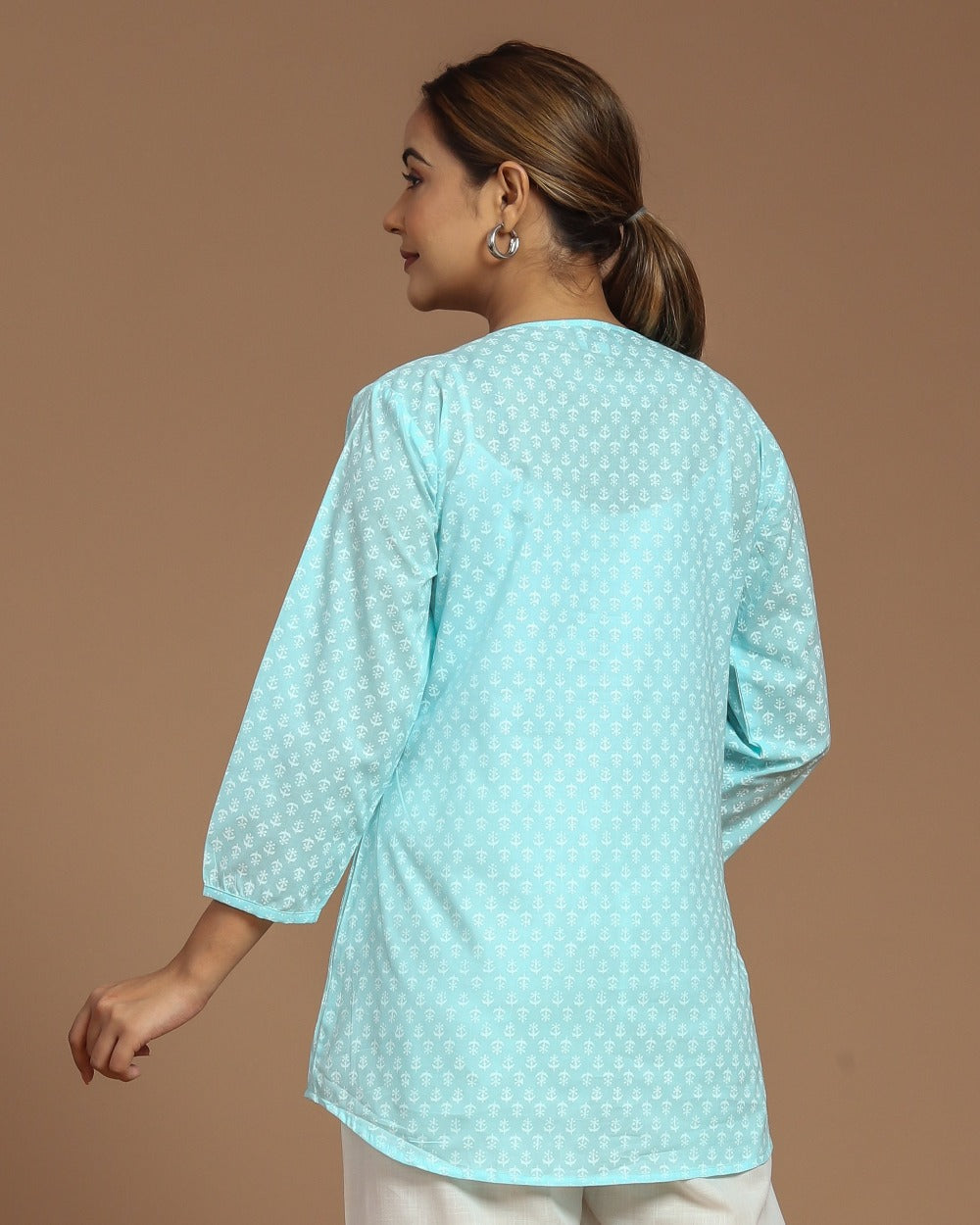 Block Printed Cotton Short Top