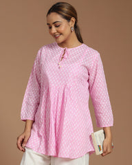 Block Printed Short Top