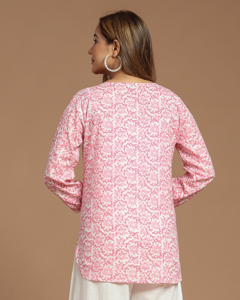 Printed Cotton Short Kurti