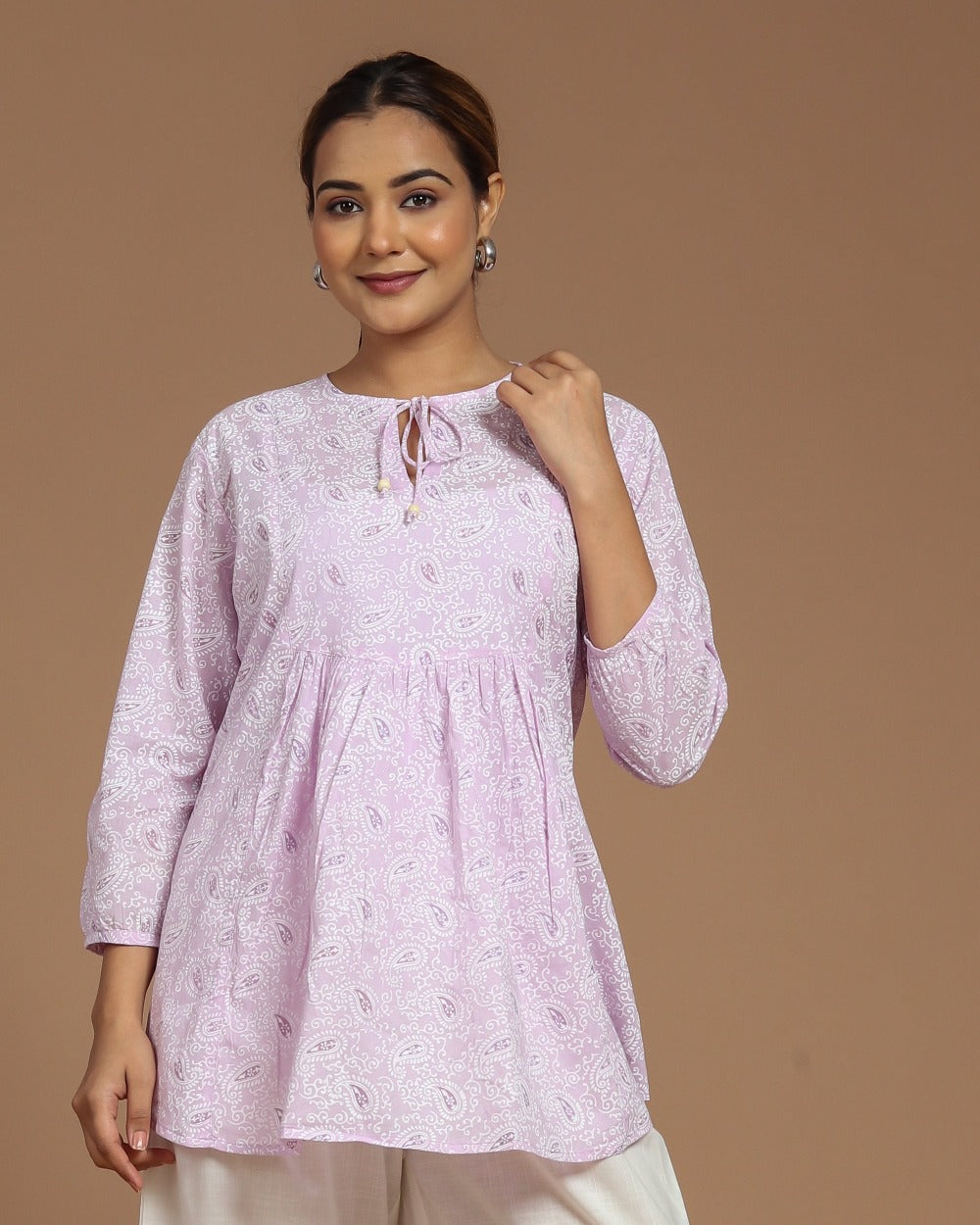 Block Printed Cotton Short Top