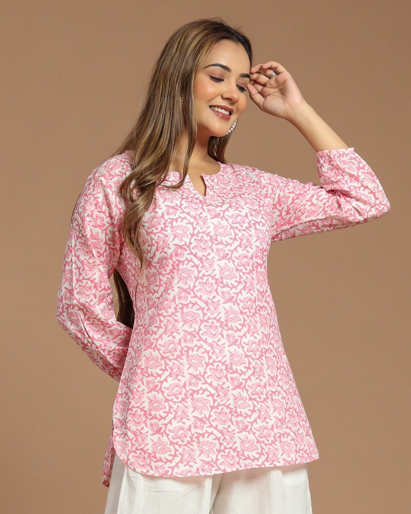 Printed Cotton Short Kurti