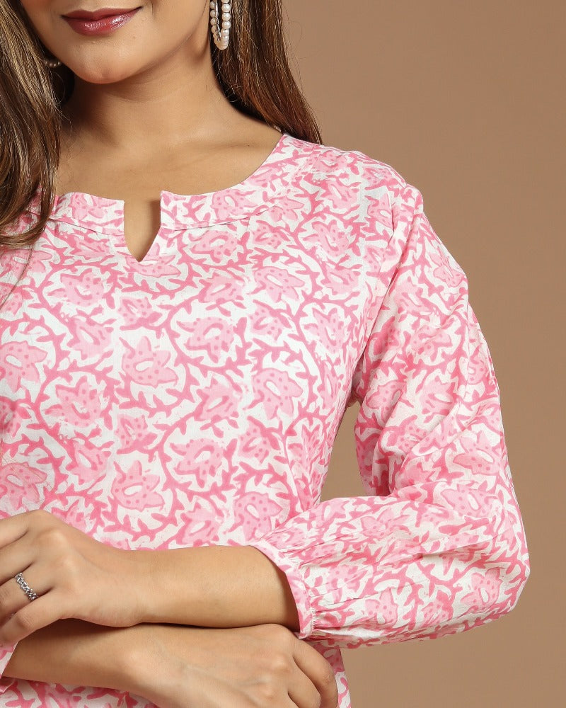 Printed Cotton Short Kurti