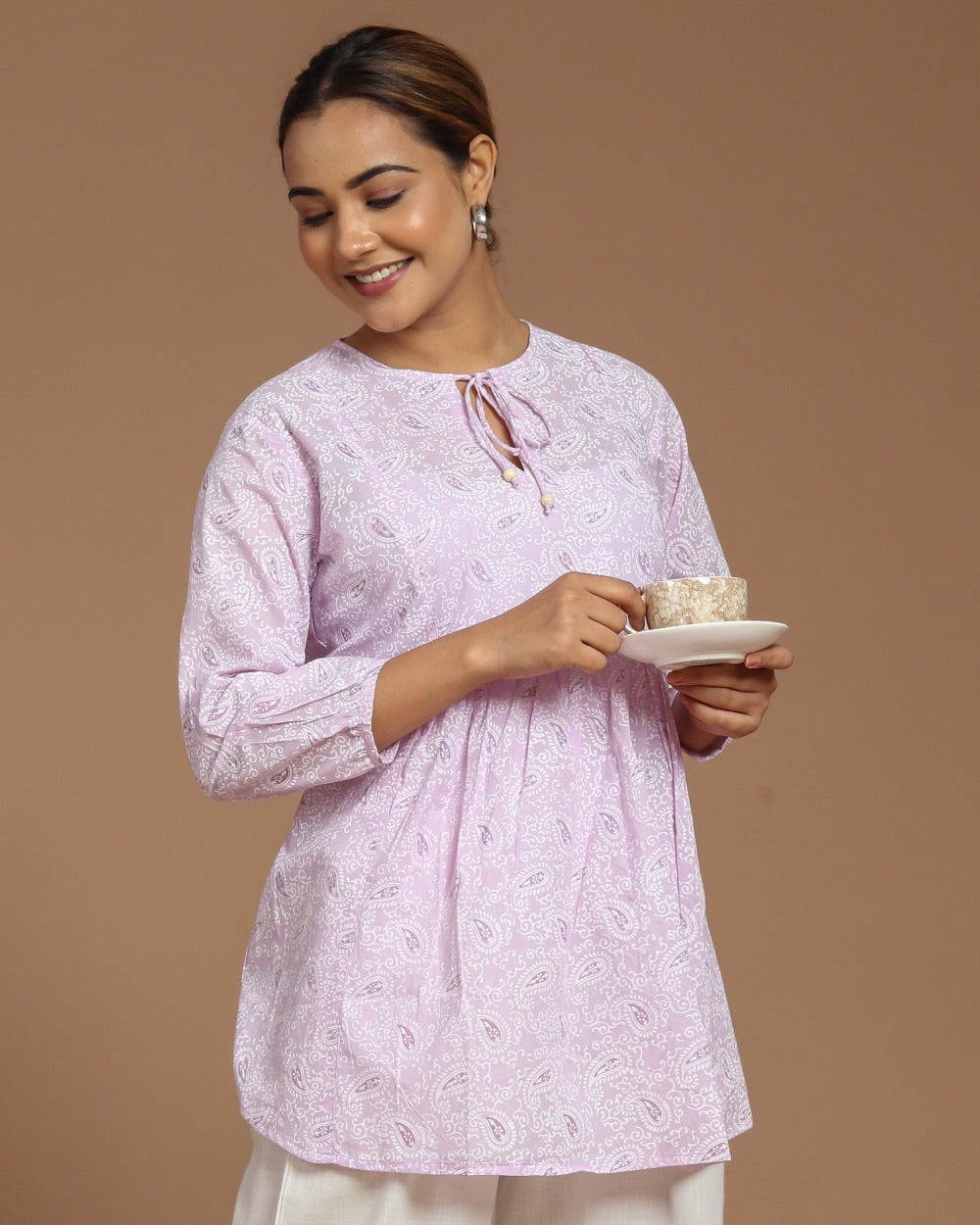 Block Printed Cotton Short Top