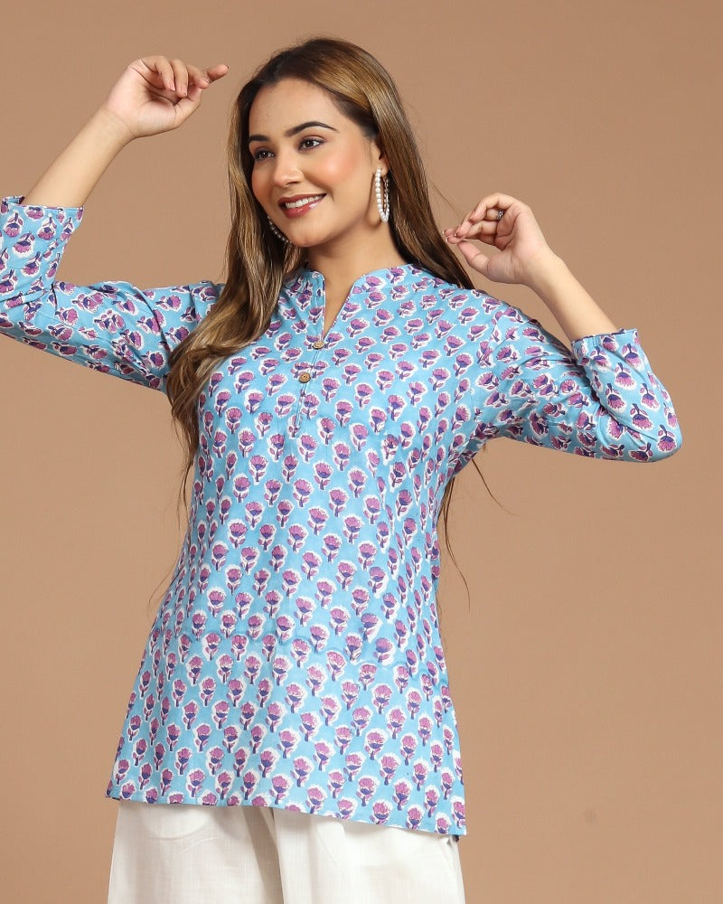 Block Printed Short Kurti