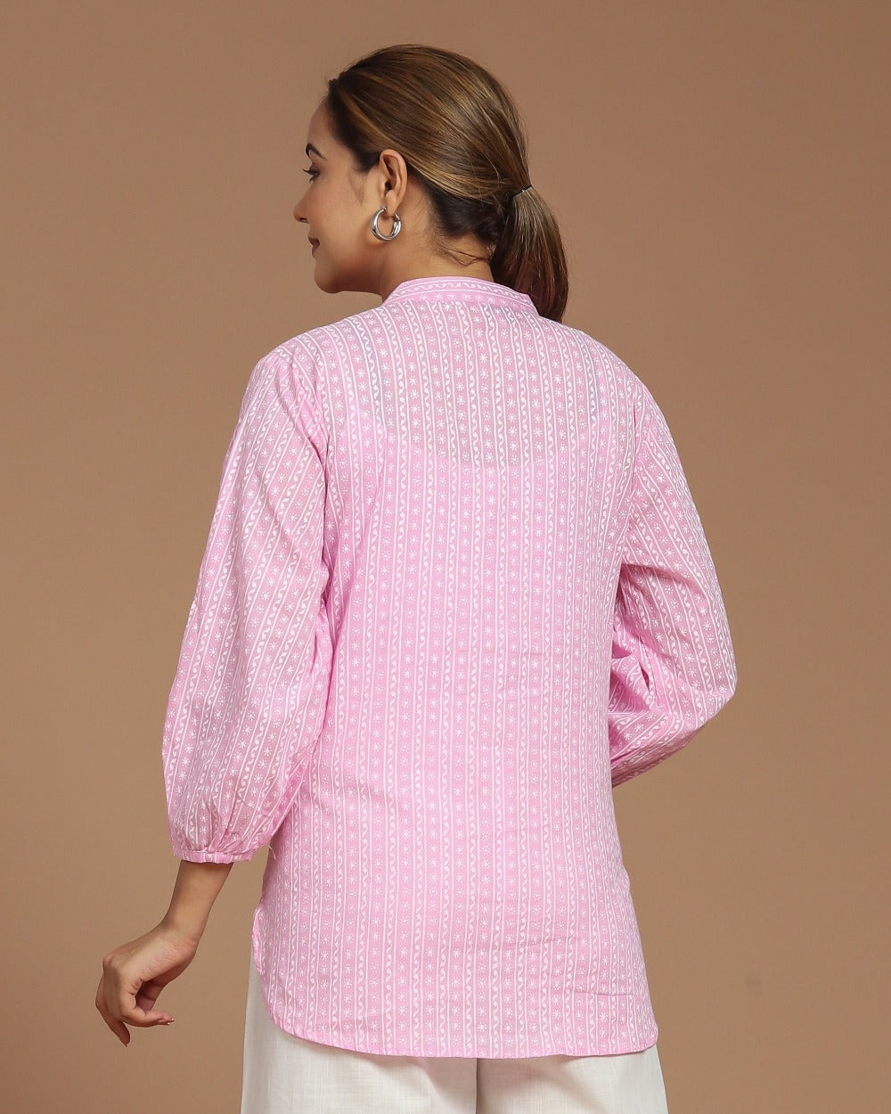 Block Printed Cotton Short Kurti