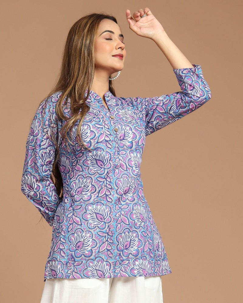 Block Printed Short Kurti