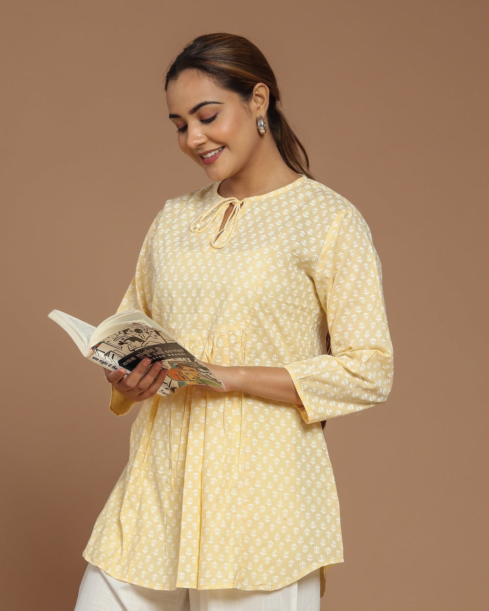 Block Printed Cotton Short Top