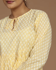 Block Printed Short Top