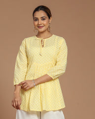 Block Printed Short Top