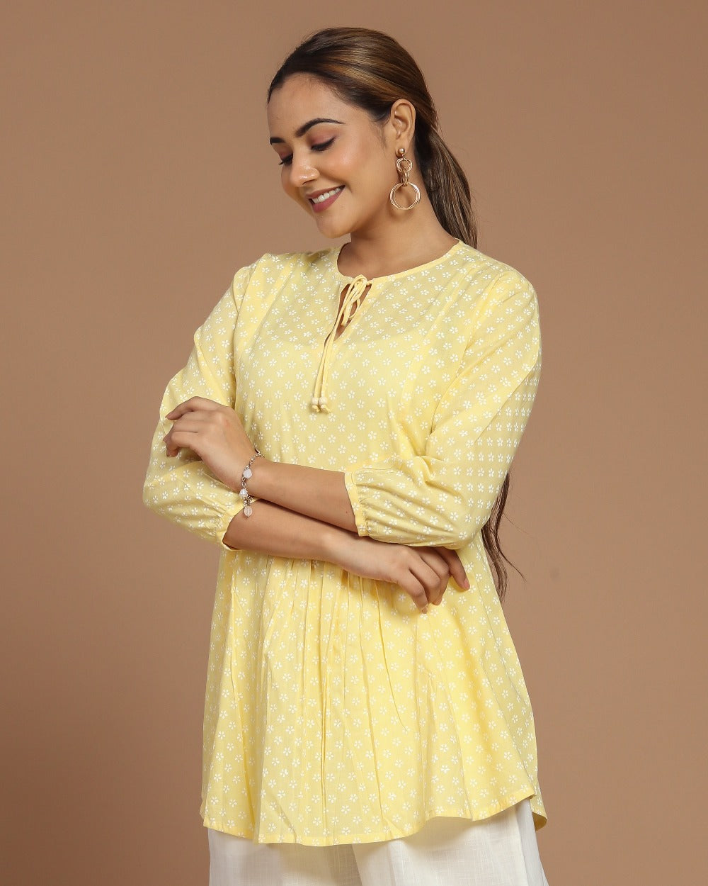 Block Printed Cotton Short Top