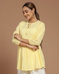 Block Printed Short Top