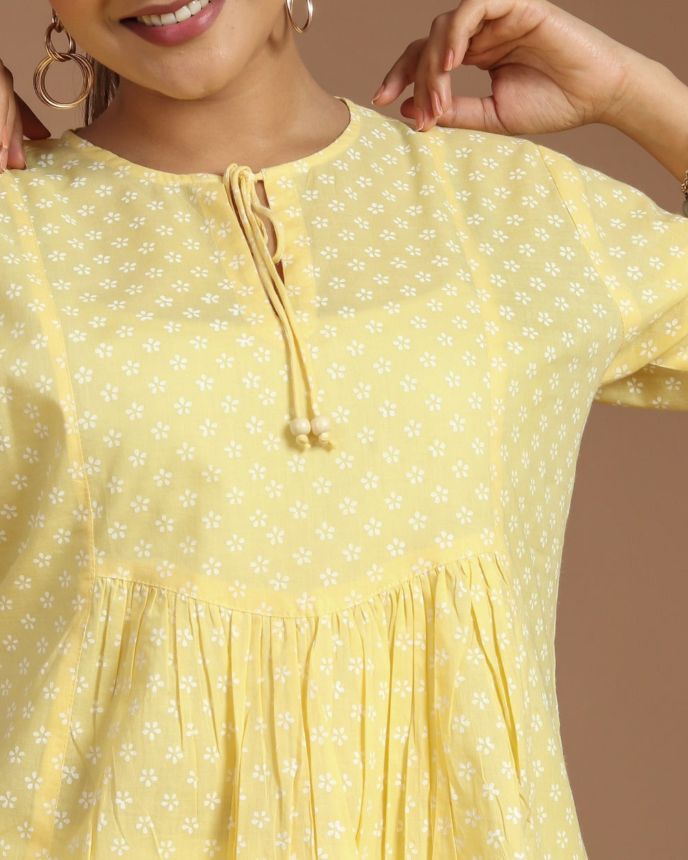 Block Printed Cotton Short Top