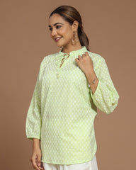 Block Printed Short Kurti