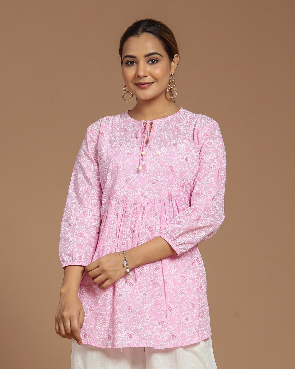 Block Printed Cotton Short Top