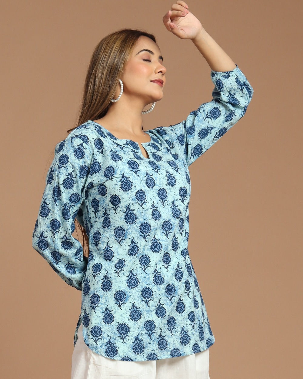 Printed Cotton Short Kurti
