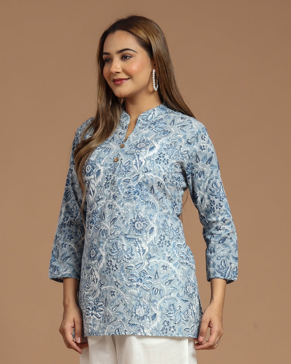 Block Printed Short Kurti