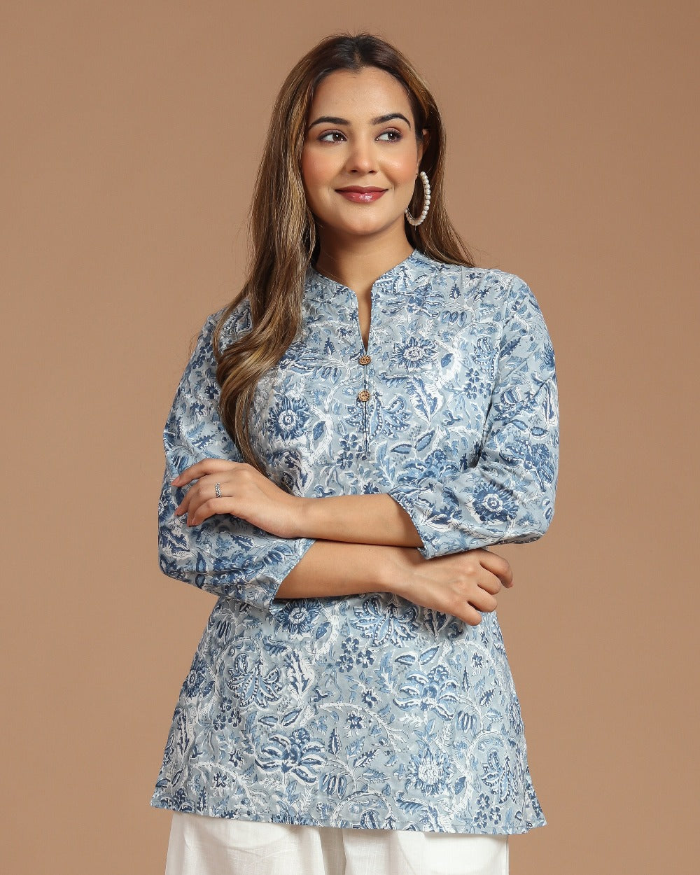 Block Printed Short Kurti