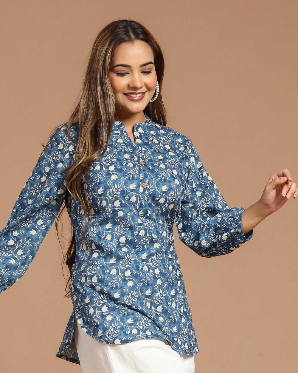 Printed Cotton Short Kurti