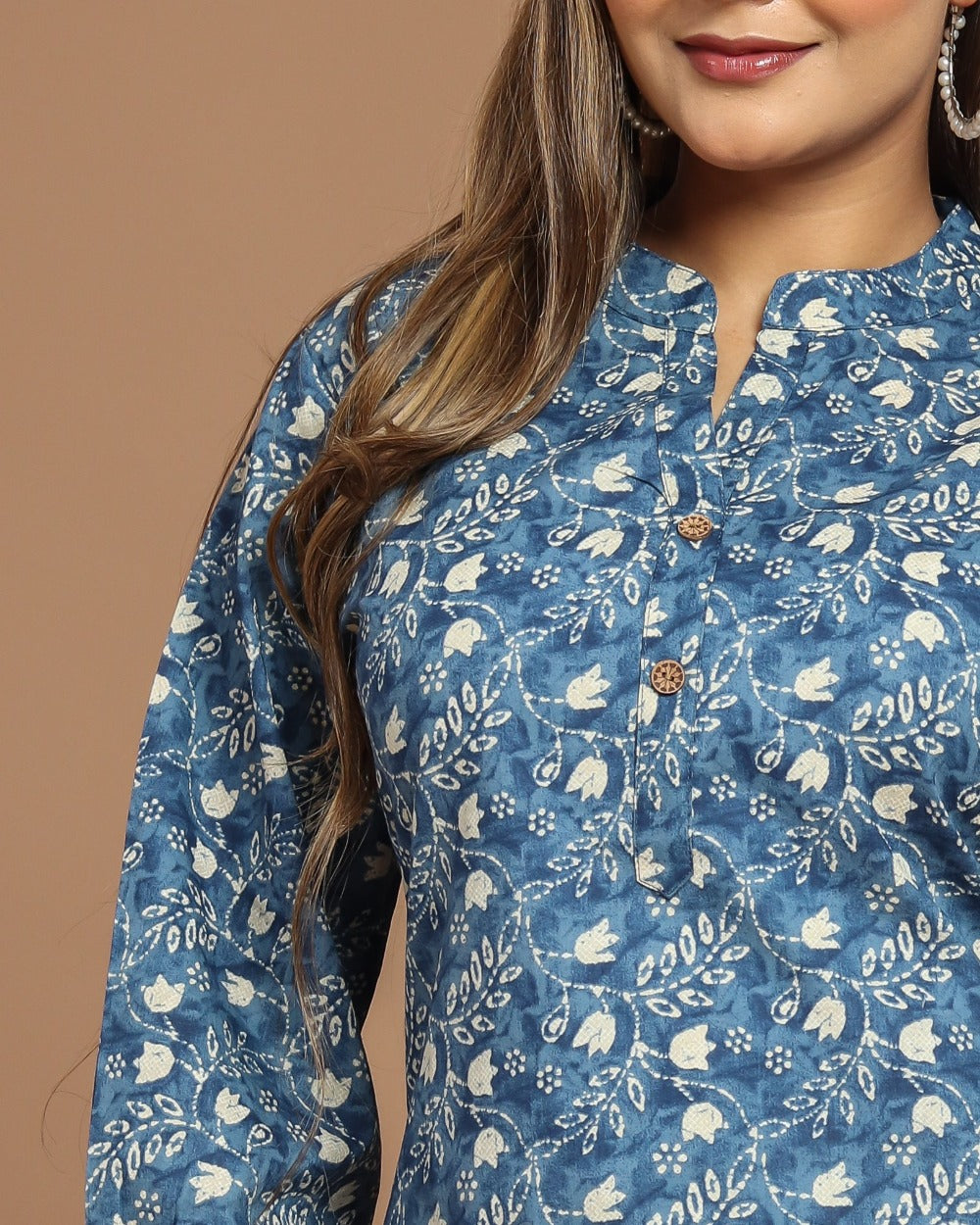Printed Cotton Short Kurti