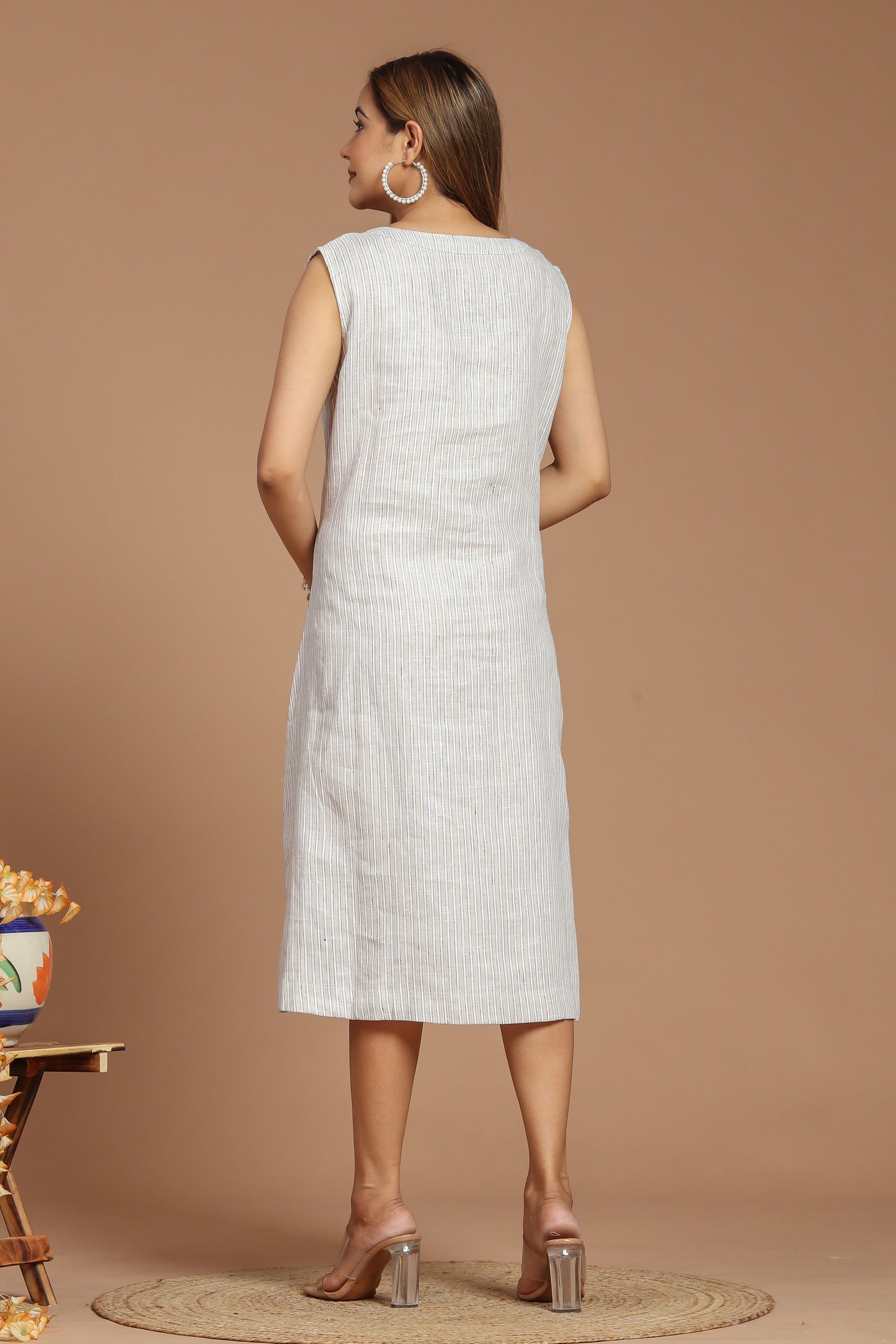Weaved Linen Dress