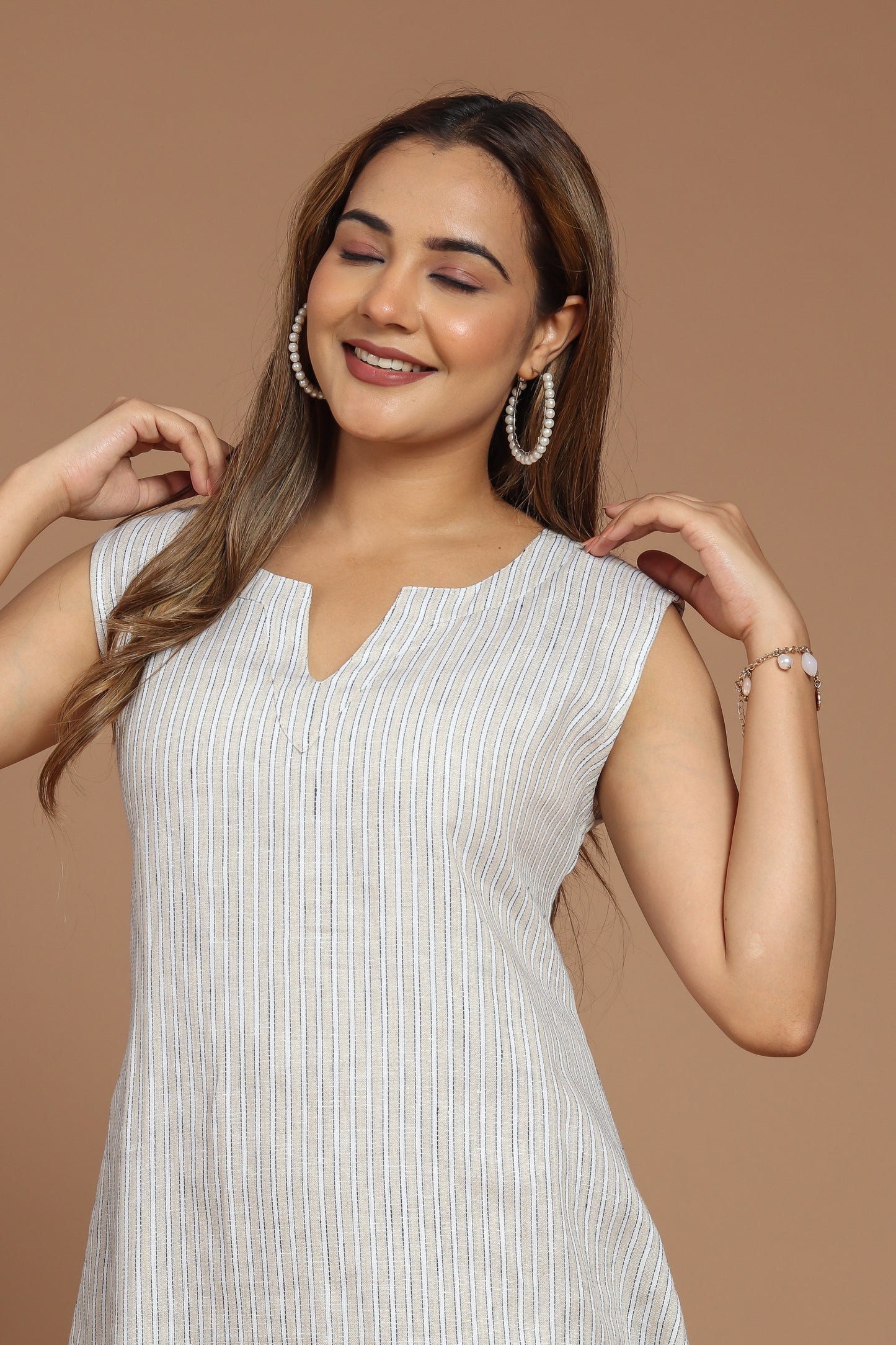 Weaved Linen Dress