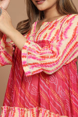 Rani Pink Kota Doria Dress